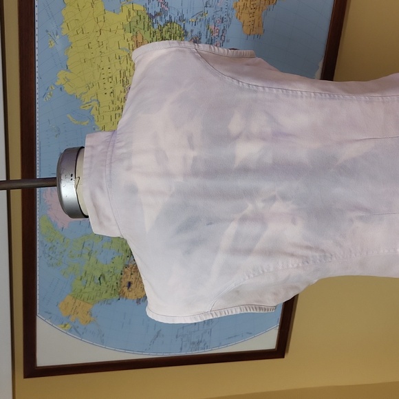 American jeans Sleeveless violet denim vintage dress with Metallic buttons - Picture 8 of 12